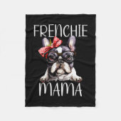 Mama Waterverf Franse buldog hond Moederdag Mo Fleece Deken (Voorkant)