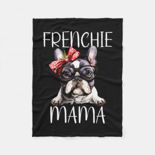 Mama Waterverf Franse buldog hond Moederdag Mo Fleece Deken