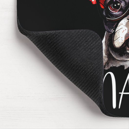 Mama Waterverf Franse buldog hond Moederdag Mo Muismat (Hoek)