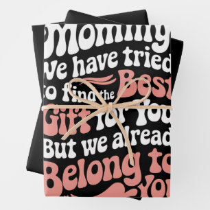 Mama, we hebben geprobeerd het beste cadeau voor j inpakpapier vel