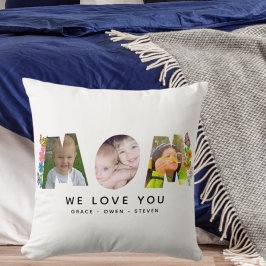 Mama-We houden van je-Daisy Butterfly Foto & Naam Kussen