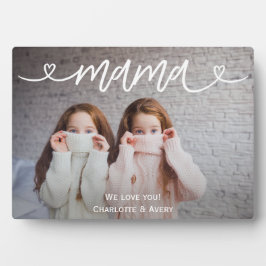 Mama we houden van je gepersonaliseerde foto plaqu fotoplaat