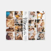 Mama We houden van je harten Moderne fotocollage Fleece Deken (Voorkant (Horizontaal))