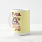 Mama We Love You Floral Mok Moederdag cadeau (Voorkant links)