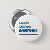 mama weet alles ronde button 5,7 cm (Voorkant /achterkant)