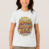 Mama weet het het beste - Retro 70s Sunshine Vibes Tri-Blend Shirt (Voorkant)