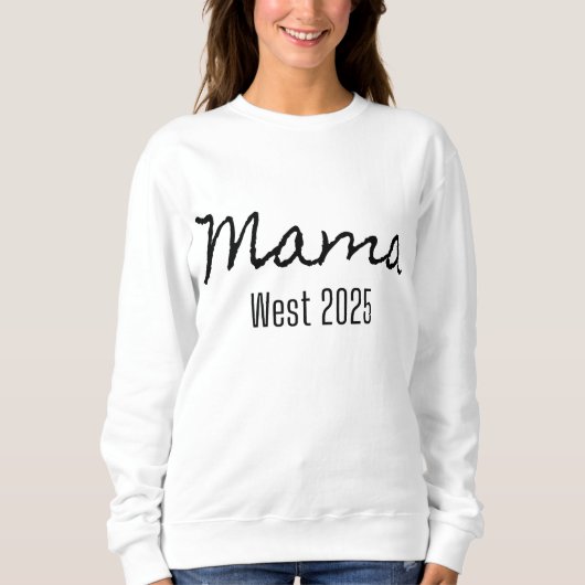 Mama west 2025 wit zweet-shirt trui (Voorkant)