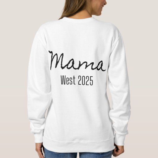 Mama west 2025 wit zweet-shirt trui (Achterkant)