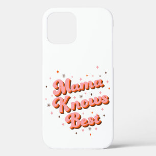 Mama Weten Het Best Pink Bruine Zoete Retro Letter Case-Mate iPhone Case