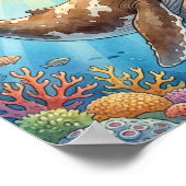 Mama Whale and Calf Nursery Poster (Hoek)