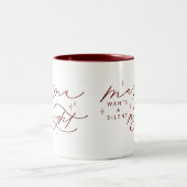 Mama wil 's nachts een stille kerstvakantie Mok (Center)