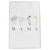 Mama Wild Bloemense Moederdag- of verjaardagscadea Medium Cadeauzakje (Voorkant)