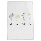 Mama Wild Bloemense Moederdag- of verjaardagscadea Medium Cadeauzakje (Achterkant)