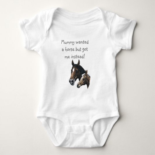 Mama wilde een paard... baby Creeper Romper (Voorkant)