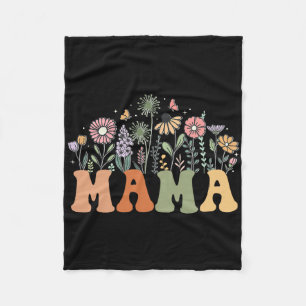 Mama Wildflower Bloemen Verjaardag Baby Shower Nie Fleece Deken