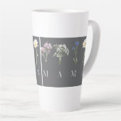 Mama Wildflower Moederdag Geschenk Latte Mok (Rechterhoek)