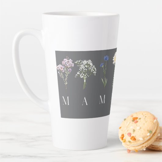 Mama Wildflower Moederdag Geschenk Latte Mok (In situ)
