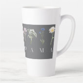 Mama Wildflower Moederdag Geschenk Latte Mok (Rechts)