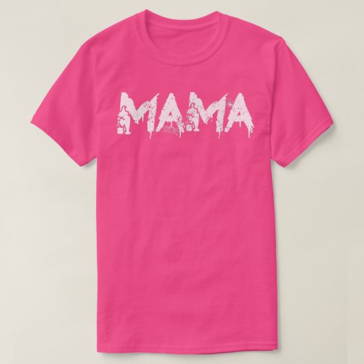 Mama Witch Spiderweb Horror Halloween Costume voor T-shirt (Design voorkant)