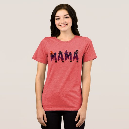 Mama Witchy Vibes Tri-Blend Shirt (Voorkant volledig)
