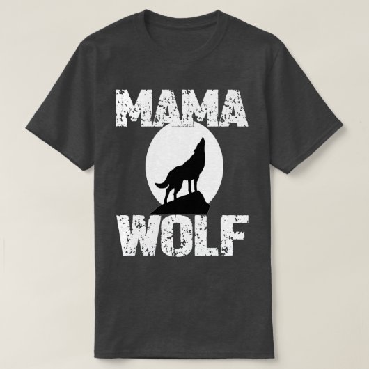 Mama Wolf Gift Matching Family ribe Wolves Moon Wi T-shirt (Design voorkant)