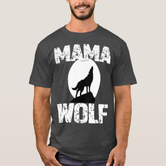 Mama Wolf Gift Matching Family ribe Wolves Moon Wi T-shirt
