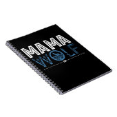 Mama Wolf Native American Art Moeder Notitieboek (Rechterzijde)