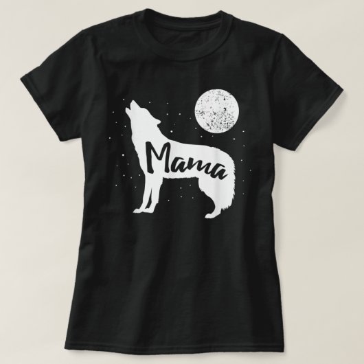 Mama Wolf T-Shirt familie van Wolven (Design voorkant)