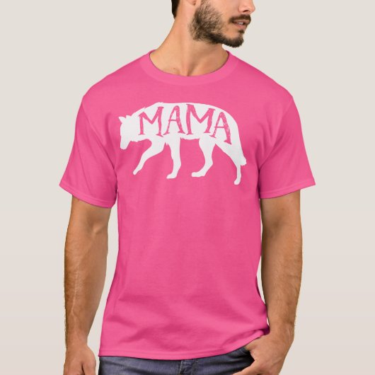 Mama Wolf voor de wilde beschermende moeder (kleur T-shirt (Voorkant)