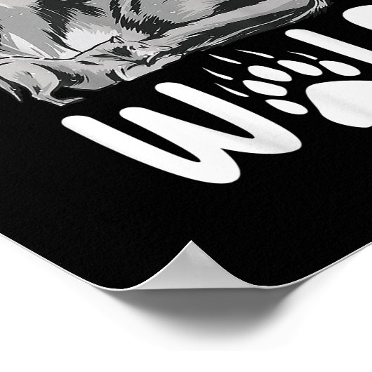 Mama Wolf wolves Wild Lover mama Vrouwen Poster (Hoek)