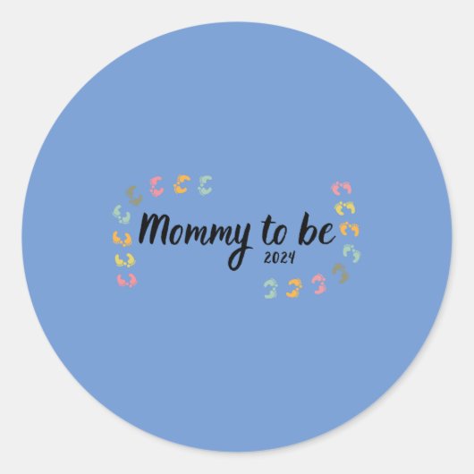Mama wordt 2024 ronde sticker (Voorkant)