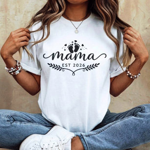 Mama wordt 2026 Nieuwe zwangerschap onthulling T-shirt