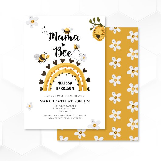 Mama wordt Bee Baby Shower Kaart