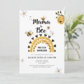 Mama wordt Bee Baby Shower Kaart (Staand voorkant)