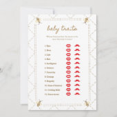 Mama Wordt Bij Baby Shower Baby Eigenschappen Spel Kaart (Voorkant)