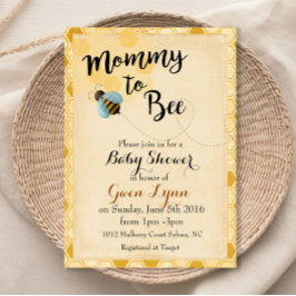 Mama wordt bij Baby Shower Uitnodiging