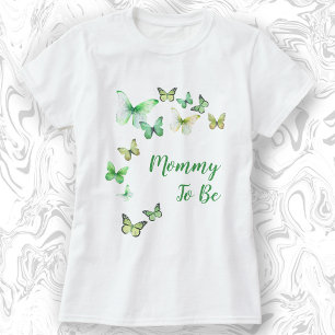 Mama wordt een klein vlindertje Baby shower T-shirt