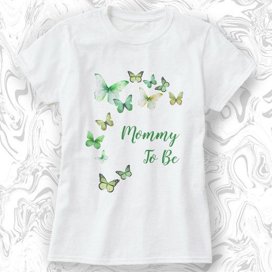 Mama wordt een klein vlindertje Baby shower T-shirt