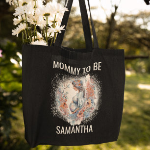 Mama wordt Floral Waterverf Moederdag Tote Bag