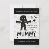 Mama wordt Halloween Baby shower Foto Bedankkaart (Voorkant)