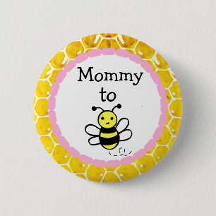 Mama wordt het Baby shower van het meisje Ronde Button 5,7 Cm