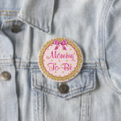 Mama wordt roze en gouden Baby showers Button (In situ)