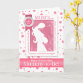 Mama wordt roze Polka Dot Funny Moederdag Kaart (Gele Bloem)