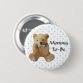 Mama wordt Teddy Bear Baby shower Button (Voorkant /achterkant)