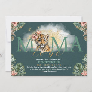 Mama Wordt Tijger Dier Wilde Baby Meisje Shower Kaart