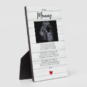 Mama wordt ultrasound Sonogram Bump Poem Fotoplaat (Zijkant)