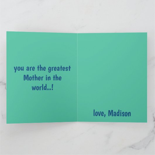 mama Wow Moederdag Kaart (Binnen)