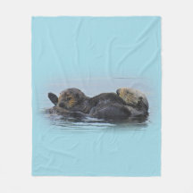 Mama Zee Otter en haar baby, Fleece Blanket