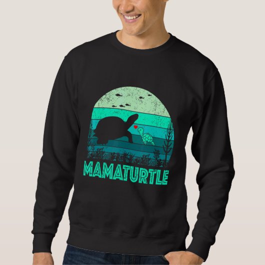 Mama Zee Turtle Moederdag Mamaturtle Bir Trui (Voorkant)