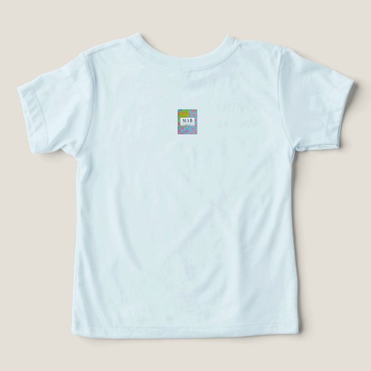 "Mama zegt vertrouw nooit een scheet" peuter T-shi (Design achterkant)